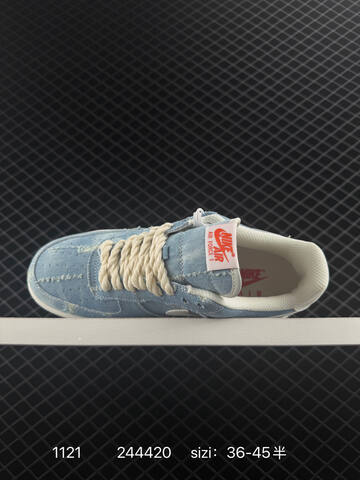 Nike Air Force 1 Low Light Blue Denim White EU 36-45 5 Lifestyle - Unisex (BS-74072)