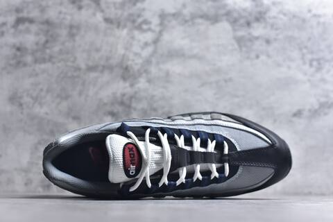 Nike Air Max 95 Grey Black Navy Red White Sneaker (BS-59636)