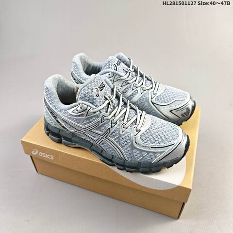 ASICS GEL-KAYANO 20 White Silver Cream EU 40-47 Running Shoe Running Sneakers - Men's (BS-69218)