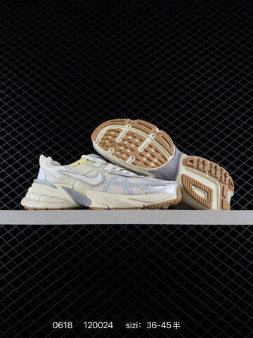 Nike V2K Run Silver Off White Cream Gum EU 36-45 Running Shoe - Unisex (BS-70712)