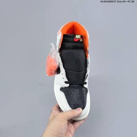 Jordan Air Jordan 1 Retro High OG Neutral Grey Black White With Orange Lining 36 47 5 Basketball - Unisex (BS-65852)