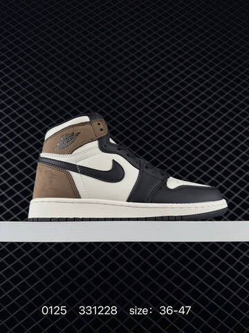 Jordan Air Jordan 1 Retro High OG White Black Brown EU 36-47 Basketball Shoe - Unisex BS-79765