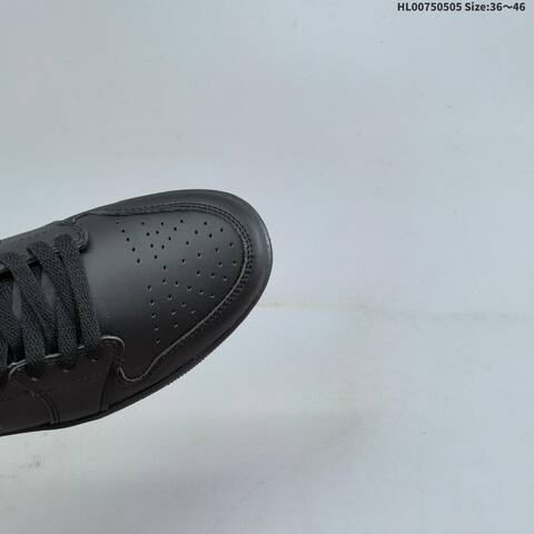 Jordan Air Jordan 1 Low Triple Black 36 46 Casual - Unisex (BS-66041)