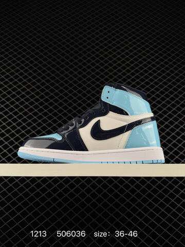 Jordan Air Jordan 1 Retro High OG 555088 115 Navy Blue Light Blue White EU 36-46 Basketball Shoe - Unisex BS-80073
