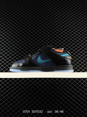 Nike SB Dunk Low Black Navy Teal Orange White EU 36-46 Skate Shoe - Unisex (BS-70500)