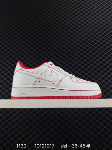 Nike Air Force 1 07 White Red EU 36-45 Casual - Unisex (BS-73912)