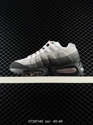 Nike Air Max 95 Black Grey White Pink 40-46 Running - Men's (BS-70055)