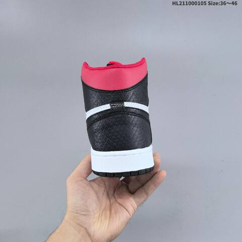 Nike Air Jordan 1 Retro Mid White Black Red 36-46 Basketball - Unisex (BS-67098)