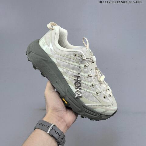 HOKA ONE ONE Mafate Three 2 Beige Light Grey Dark Grey EU 36-45 Trail Shoe Trail Running Sneakers - Unisex (BS-69340)