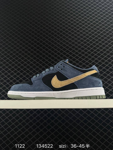 Nike Dunk SB Low Pro Navy Black Red With White Midsole And Olive Outsole EU 36-45 5 Skate - Unisex (BS-74061)
