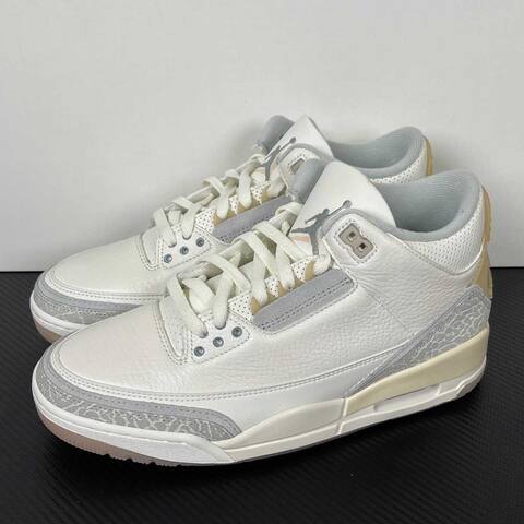 Jordan Air Jordan 3 Ivory FJ9479-100 White Grey Cream Gum Basketball Shoe (BS-87346)