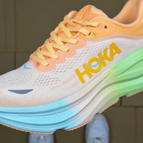 HOKA Bondi 9 White Orange Green Blue Yellow Running Shoe Running Sneakers (BS-86903)