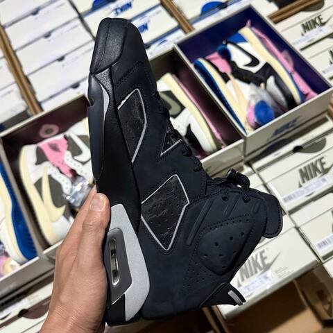Jordan Air Jordan 6 Cap And Gown IR2266-010 Black Metallic Silver Basketball Shoe (BS-87299)