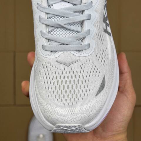 HOKA Bondi 9 White Grey Blue Purple Running Shoe Running Sneakers (BS-86901)