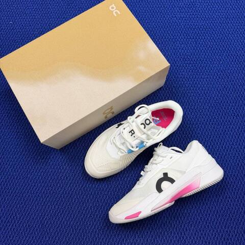 On The Roger Pro Off White Blue Pink Black Tennis Shoe Casual Sneakers (BS-86758)