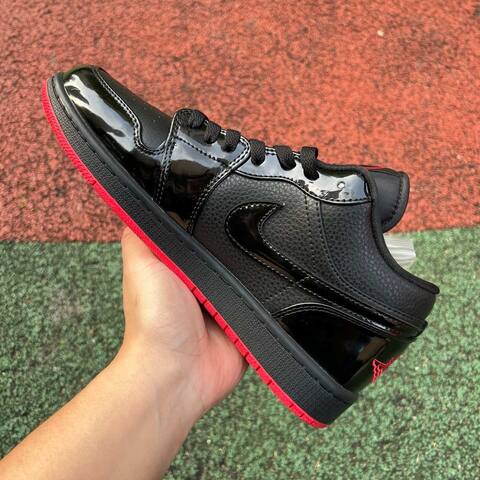 Jordan Air Jordan 1 Low DD1660-001 Black Red EUR 41 Sneaker - Men's (BS-87162)