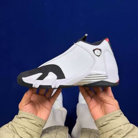 Jordan Air Jordan 14 Retro 487471-160 White Black Red Silver EU 42 5 Basketball Shoe - Men's (BS-87327)