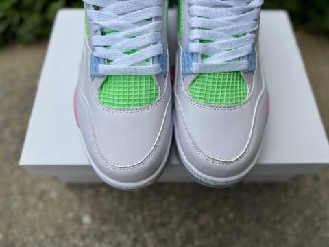 Jordan Air Jordan 4 Retro White Green Pink Light Blue Basketball Shoe (BS-87275)