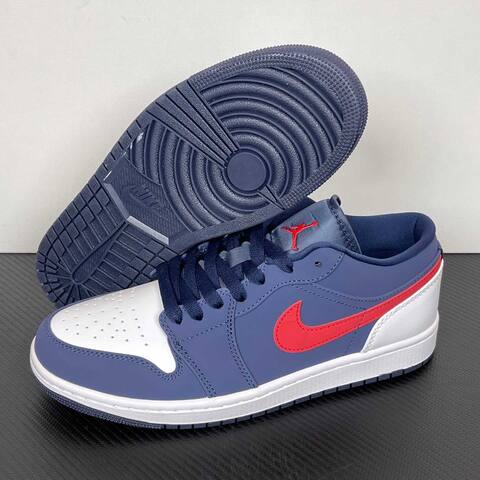 Jordan Air Jordan 1 Low CZ8454-400 Navy Blue White Red Sneaker (BS-87183)