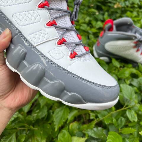 Jordan Air Jordan 9 Retro CT8019 162 White Fire Red Cool Grey EU 43 Basketball Shoe - Men's (BS-86736)