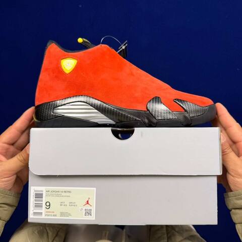 Jordan Air Jordan 14 Retro IF5015-600 Challenge Red Black Yellow Silver EU 42 5 Basketball Shoe - Men's (BS-87326)