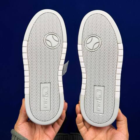 MLB Chunky Liner 3 White Light Grey Skate Shoe Skate Sneakers (BS-86802)