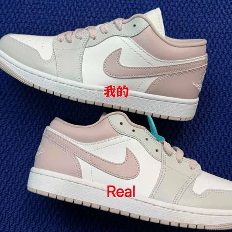 Jordan Air Jordan 1 Low DC0774-606 White Light Grey Light Pink Sneaker (BS-87155)