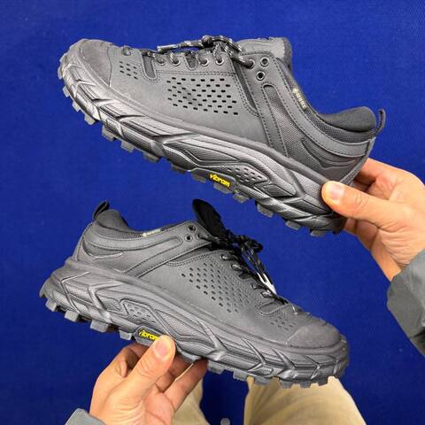 HOKA Tor Ultra 7 Black Dark Grey Trail Shoe Trail Running Sneakers (BS-86822)