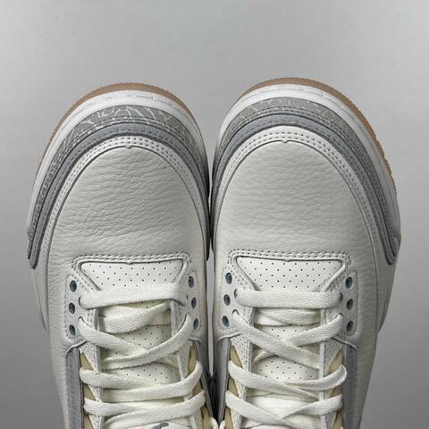 Jordan Air Jordan 3 Ivory FJ9479-100 White Grey Cream Gum Basketball Shoe (BS-87346)