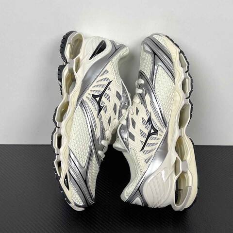 Mizuno Wave Prophecy LS D1 GA251101 Off White Silver Black Running Shoe Running Sneakers (BS-86784)