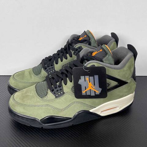 Jordan Air Jordan 4 Retro UNDEFEATED IB1519-200 Olive Green Black Sail Orange Basketball Shoe (BS-87272)