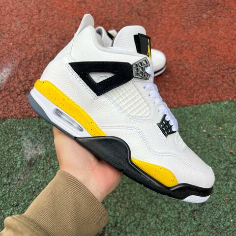 Jordan Air Jordan 4 Retro IO2463 102 White Tour Yellow Black EUR 42 Basketball Shoe - Men's (BS-87267)