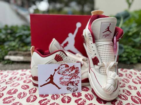 Jordan Air Jordan 4 HV0823-108 Sail White Team Red Basketball Shoe (BS-87268)