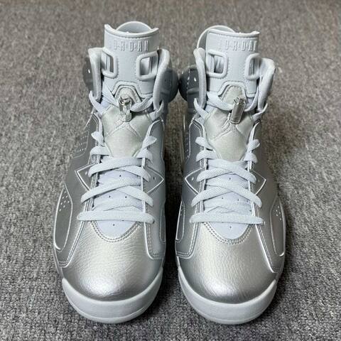 Jordan Air Jordan 6 IQ5135-001 Metallic Silver White Cream Basketball Shoe (BS-87298)