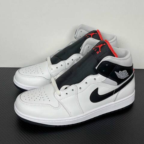 Jordan Air Jordan 1 Mid DQ8426-109 White Black Red Grey Sneaker (BS-87164)
