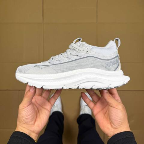 HOKA Kawana Light Grey White Running Shoe Running Sneakers (BS-86898)