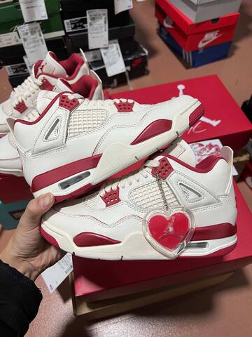 Jordan Air Jordan 4 Retro HV0823-108 Sail Red White Basketball Shoe (BS-87262)