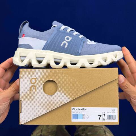On Cloudswift 4 Blue White Cream Running Shoe Running Sneakers (BS-86749)