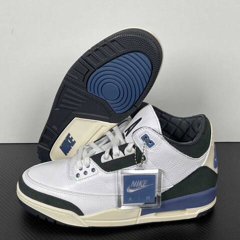 Jordan Air Jordan 3 Retro A Ma Maniere Diffused Blue HV8751-100 White Black Cream Blue Basketball Shoe (BS-87347)