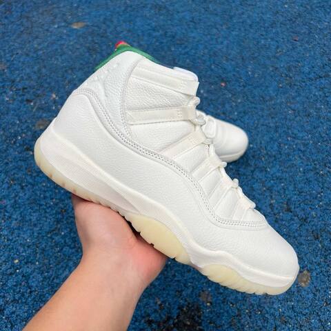 Jordan Air Jordan 11 Retro IO8959 133 Sail Newsprint Sport Royal US 9 5 UK 8 5 BR 41 EUR 43 Cm 27 5 Basketball Shoe - Men's (BS-87322)