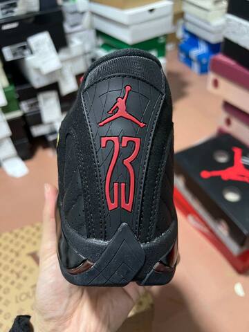 Jordan Air Jordan 14 Retro 487471 003 Black Varsity Red EU 45 Basketball Shoe - Men's (BS-87333)