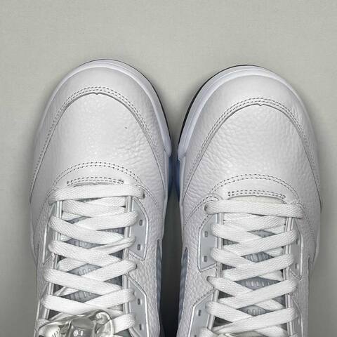 Jordan Air Jordan 5 HQ7978-103 White Metallic Silver Black Blue Basketball Shoe (BS-87293)