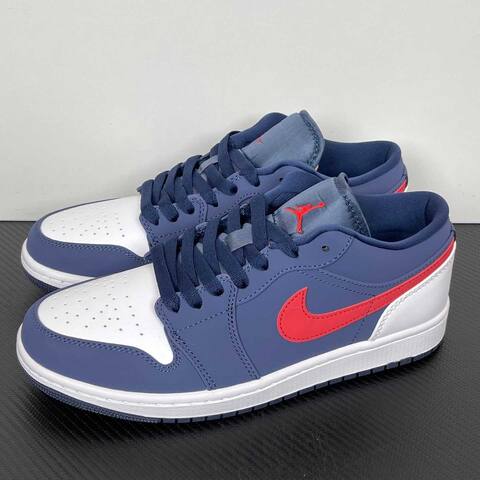 Jordan Air Jordan 1 Low CZ8454-400 Navy Blue White Red Sneaker (BS-87183)