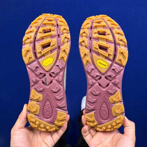 HOKA Mafate Three 2 Cream Orange Mauve Tan Trail Shoe Trail Running Sneakers (BS-86806)