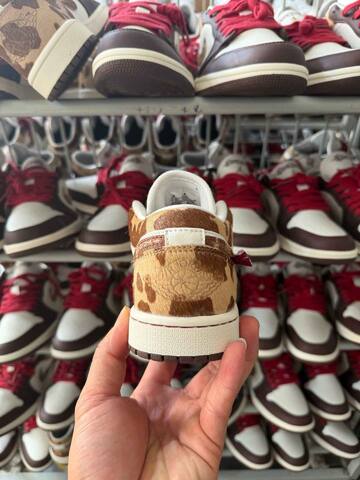 Jordan Air Jordan 1 Low IQ5321-121 Sail Brown Red Tan EU 37 5-38 Sneaker - Women's (BS-87149)