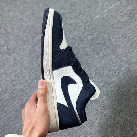 Jordan Air Jordan 1 Low IO7448-400 White Navy Blue Yellow Red Sneaker (BS-87172)