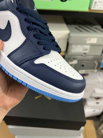 Jordan Air Jordan 1 Low 553558 404 Midnight Navy White University Blue EUR 40 Sneaker - Men's (BS-87152)