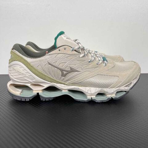 Mizuno Wave Prophecy LS D1 GA238701 Beige Off White Sage Green Teal Running Shoe Running Sneakers (BS-86777)