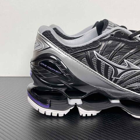 Mizuno Wave Prophecy LS Black Silver Purple White Running Shoe Running Sneakers BS-86779