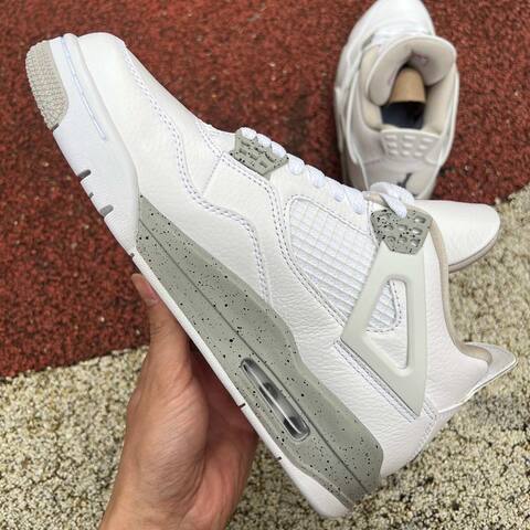 Jordan Air Jordan 4 CT8527-100 White Grey Black Basketball Shoe (BS-87257)
